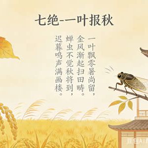 【旧体诗】七绝：一叶报秋